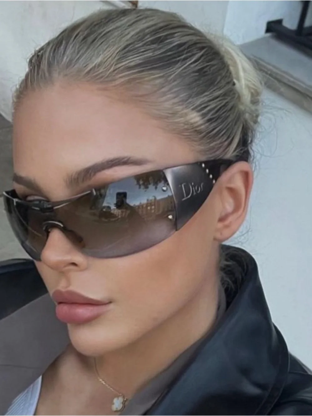 Extremely RARE 🖤 Vintage Christian Dior black & silver Rimless sunglasses - Picture 4 of 9